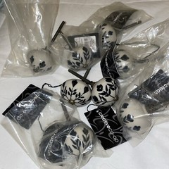CREATIVE CO-OP Black & Gray Decorative Drawer Knobs Ceramic Pulls Set 8