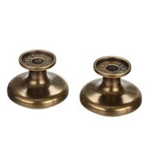 [5X] 2-Pk Hawthorne Place Beaded Ring Cabinet Knob Antique Brass Finish [G3]