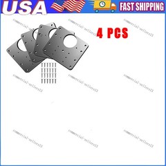 4-20x Kitchen Cupboard Door Hinge Repair Kit Plate and Fixing Screws Cabinet US