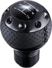 5 Speed Leather Car Shifter Bal Handle Manual Gear Stick Shift L Color: Black