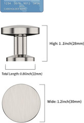 9BUILD 10 Pack 1.2 Inch Brushed Satin Nickel Cabinet Knobs – Round Kitchen & Dre