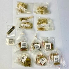 Lot Brass Cabinet Hardware Parts Napanee Wilson Ring Latch & Hinges Hoosier