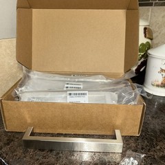 New In Box 10PK Handles For Dresser/Cabinets, Stainless Steel Includes Hardware
