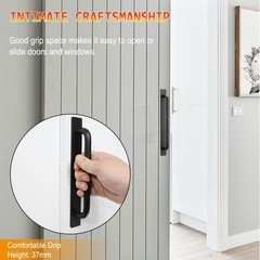 Quick Install 2pcs Aluminum Drawer Pull Handles – 5.83” Self-Stick Black