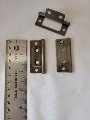 20 Pieces Non Mortise Hinges Antique Brass 2″H x 1-3/8 Perfect for Cabinets