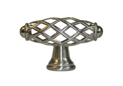 Satin Nickel Birdcage Kitchen Cabinet Drawer Knob pull Brushed nickel 2 1/4″