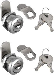 2Pcs Stainless Steel Cam Lock Set for Cabinets and More