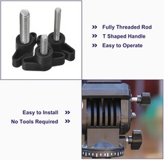 5Pcs T-Shaped Clamping Screw Knob, M6 x 35mm Rust-Proof Stainless Steel