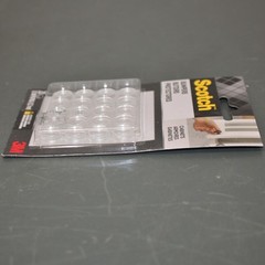(120) 3M Cabinet Door Bumper SP950-NA, 1/2″ OD, Clear, Rubber, Self Stick