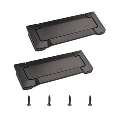NEW MOROBOR 2pc Pocket Door Drawer Handle Flush Pull Matte Black Zinc Alloy 96mm