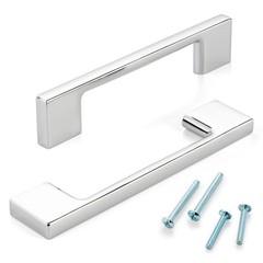 10 Pack 3-3/4 Inch Hole Centers, Polished Chrome Cabinet Pulls Chrome Cabinet…