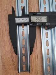 Omega 3F 10 pcs Steel DIN Rail 35mmx7mmx 1 meter L, DIN-3F Galvanic Zinc Plated