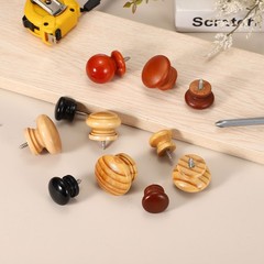 8 pcs wooden furniture handles, black (day 2.8cm, height 2.3cm)