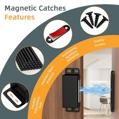 Jiayi Magnetic Door Catches 12 Pack Cabinet Door Magnets Black Magnetic Door …