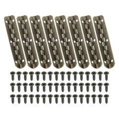 Small Piano Hinge 2.6″ x 0.6″, 8 Pack Mini 90-Degree Jewelry Box Hinges, Brown