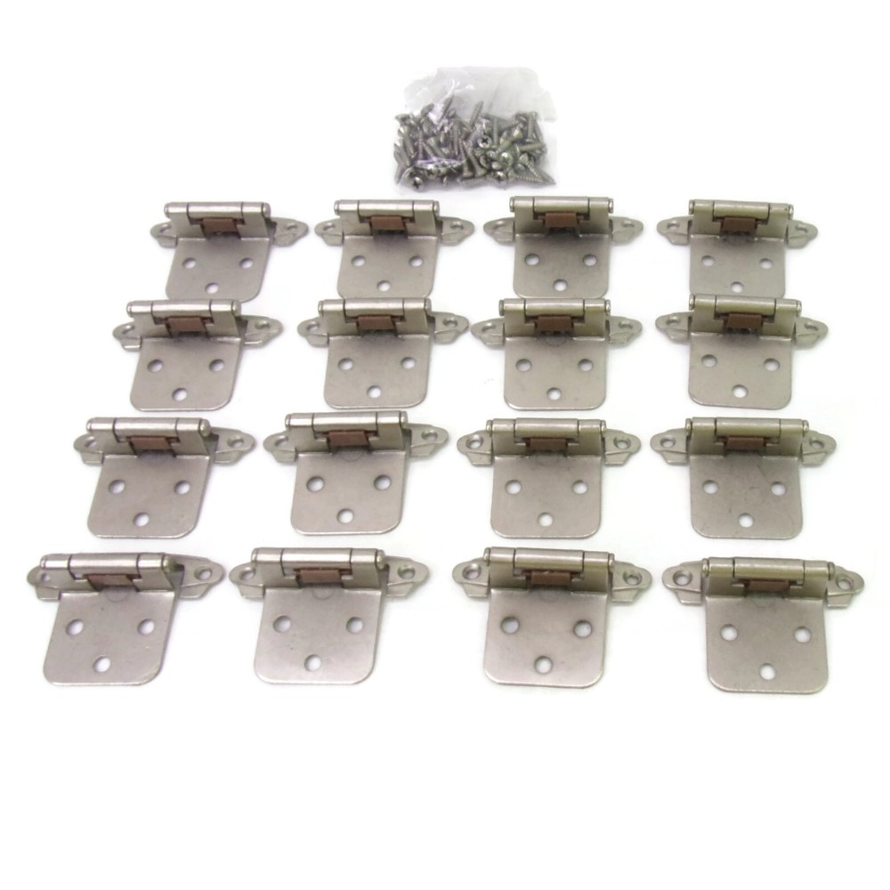 16-pcs (8 Pairs) Self-Closing Cabinet Hinges Screws Included 2″ CTC 1-3/4″ W