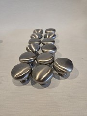 13 Avante Brushed Nickel Knobs/1 1/8″ / New / No Screws
