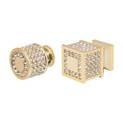 8* Modern Gold Cabinet Knob Shiny Cabinet Knob Round Furniture Handles.