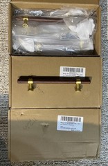 30 New Homdiy Kitchen Cupboard Cabinet Handles Walnut Brass Gold 7 1/2 “