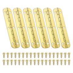 Small Piano Hinge 2.6″ X 0.6″, 6 Pack Mini 180-Degree Jewelry Box Hinges with Sc