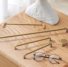 10 Pack Goo-Ki 7 1/2” Center-To-Center Antique Brass Cabinet Pulls 8” Length