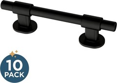 10 Pack Matte Black Cabinet Handles Adjustable Drawer Pulls for Kitchen Cabin…