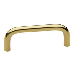 10 Pack,Baldwin Classic Wire drawer Pull 3″ CTC Polished Solid Brass w screws