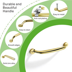 Polished Gold Cabinet Handles – 10 Pack 5″/128mm Drawer Pulls for Kitchen & Bedr