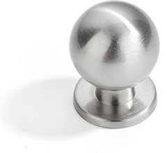5 Pack 1 Inch (25mm) Diameter Round Brushed Nickel Cabinet Solid knobs，Cabinet