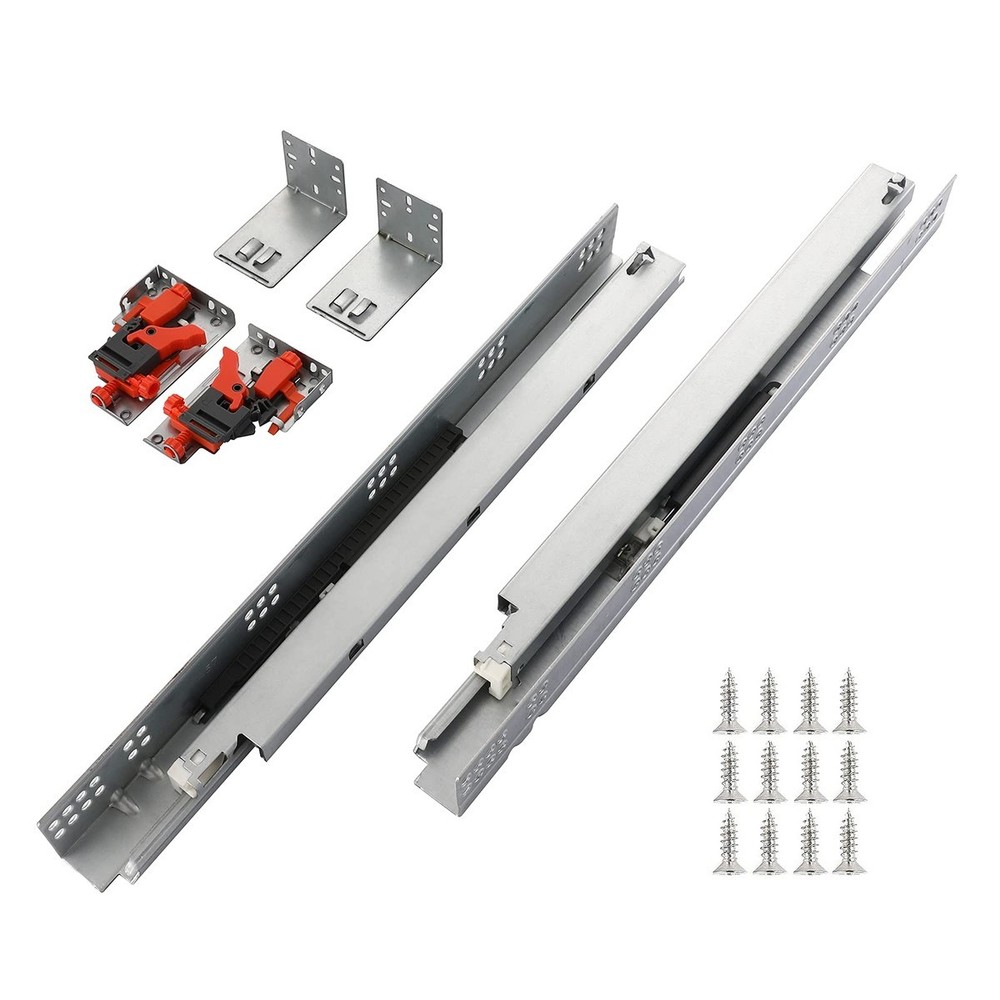 Betesy Hardware 6 Pairs Of 15 Inch Soft Close Undermount Drawer Slides Full