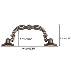 1-100PCS 3″ Antique Bronze Cabinet Handle Vintage Drop Bail Dresser Drawer Pull