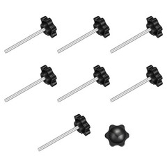 8Pcs Clamping Screw Knob, M4 x 50mm Hex Shaped Star Knob, 25mm Dia