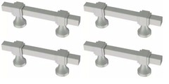 Lot of 4 Liberty Stepped Square 35 – 102mm Adjust Drawer Pull Matte Satin Nickel