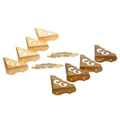 Cabinet Furniture Drawer Trunk Plate Corner Brass Guard Chinese Style 2 Color