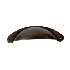 Framed Cup Pulls Kitchen/Bath Cabinet Hardware Brush Oil Rub Bronze