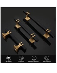 Luxurious Black And Gold 7.5” (192mm) Drawer Pull Handle For Cabinets, Dressers