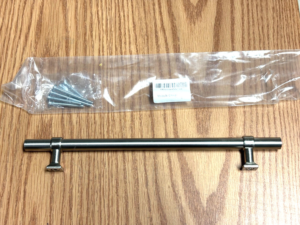 Knobelite 10 Pack Hole Centers 7.5” Brushed Nic Cabinet Handles, Stainless Steel