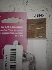 Prime-Line U 9945 Cabinet Lock Secure Important Files and Drawers 1-1/8”(2.9cm)