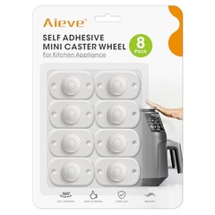 Self Adhesive Caster Wheels, 8 Pack Appliance Rollers 1 Plastic Ball Bearing
