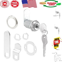 Stainless Steel Drawer and Cabinet Lock – 1-1/8 In. Length, 2 Keys Included