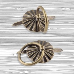 Jiozermi 50 Pcs Mini Pull Handle, Metal Ring Pull Handles, Small Drawer Pulls