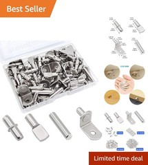 106Pcs Metal Shelf Pins Set – 4 Styles for Reliable Shelving Support