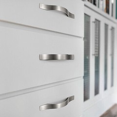 Modern Stainless Steel Kitchen Cabinet Handles Drawer Pulls Brushed Nickel Pulls