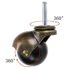 Skelang 1.5 Inch Ball Caster Stem Caster Wheel with Sockets, Vintage Antique