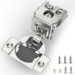 10 Pieces 1-3/8 inch Overlay Soft Close Hinges for Kitchen Cabinet Hinges Sat…