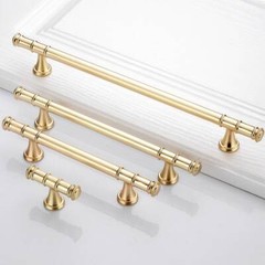 3.75”5” 7.55″Brushed Brass Cabinet Handles Drawer Pulls Knobs Cupboard Handles