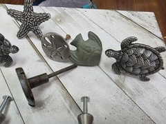 Lot Of 12 Coastal Drawer Pulls Knobs Seahorse Turtle Starfish Nautical Cabinet H