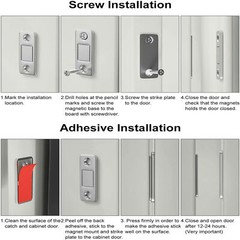 1-10 Sets Punch-free Magnetic Door Closer Ultra thin invisible Sliding Suction