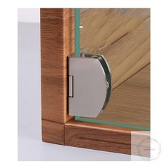 [2 Pieces] Cabinet Glass Door Hinges 90-Degree Frameless Glass Door Hinges for 5