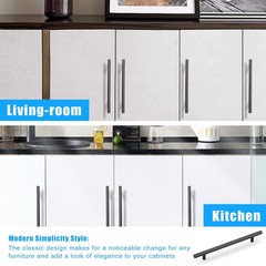 KNOBWELL 6 Pack 6-3/10″ Black Cabinet Pulls and 6 3/10inch(160mm),